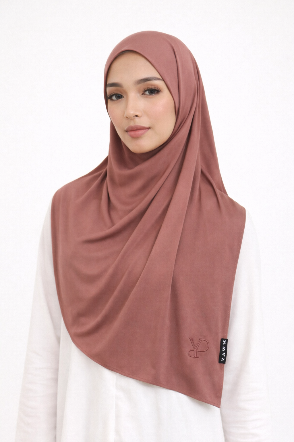 LIQUID JERSEY SCARF DUSTY ROSE