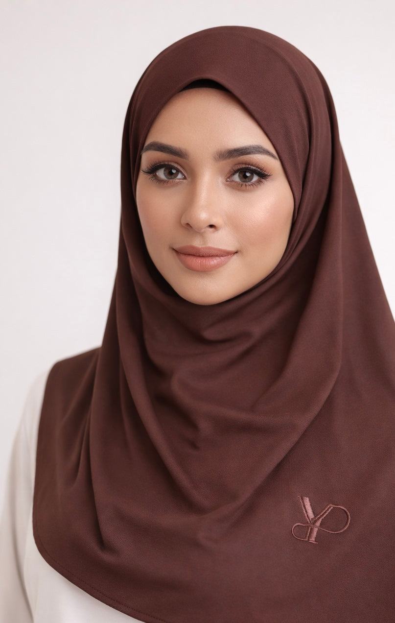 LIQUID JERSEY SCARF CHOCOLATE