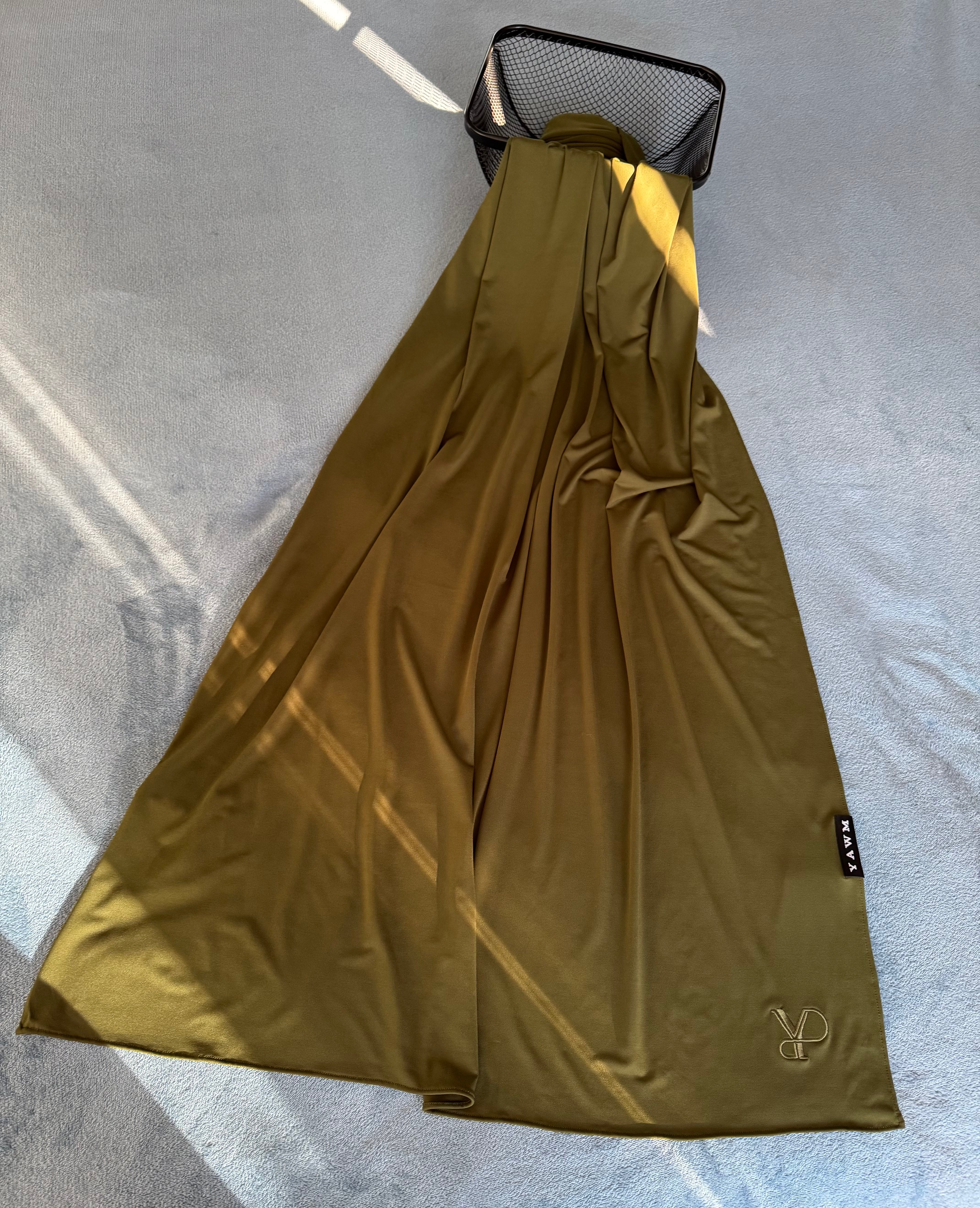 LIQUID JERSEY SCARF OLIVE