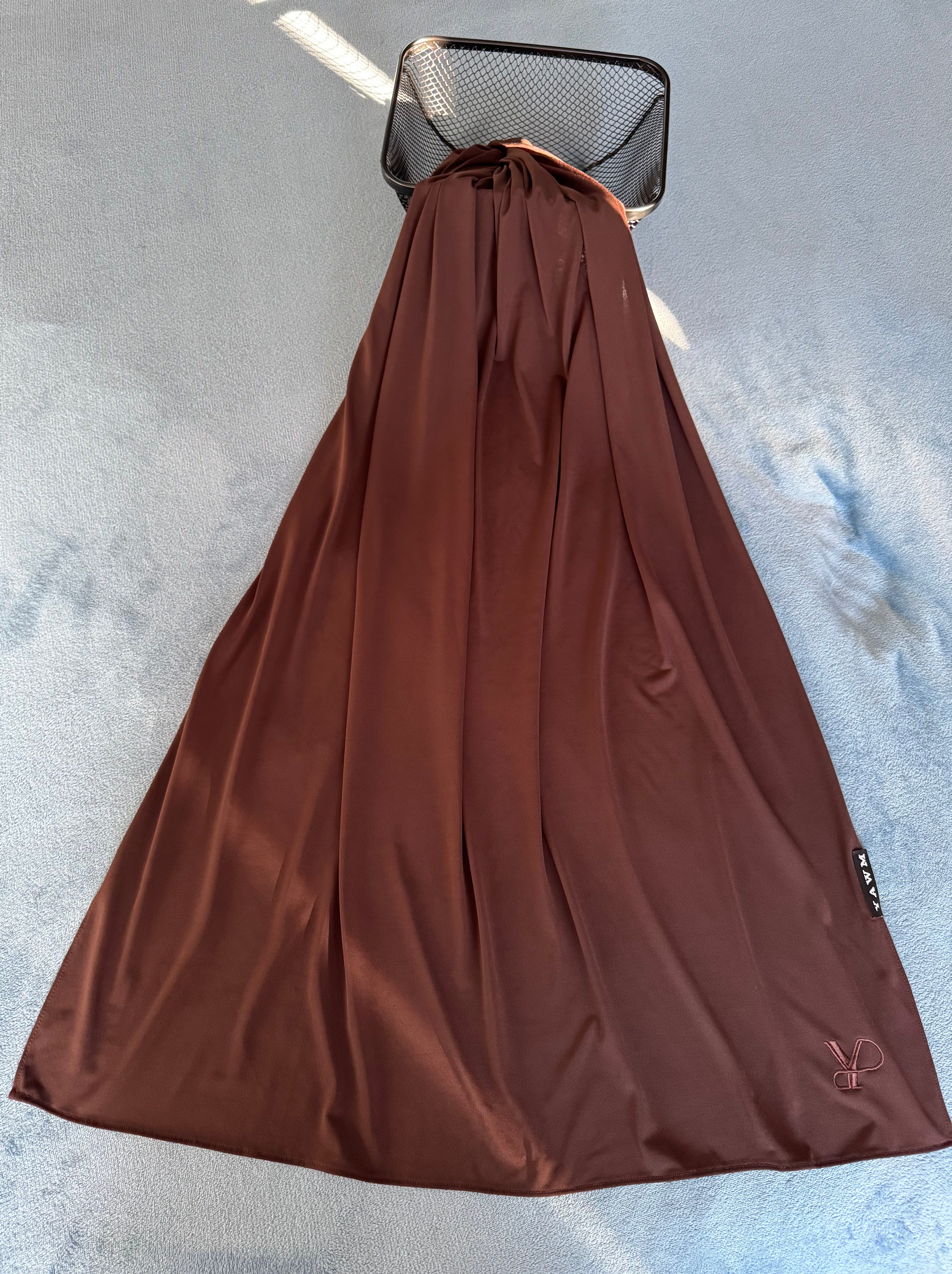 LIQUID JERSEY SCARF CHOCOLATE