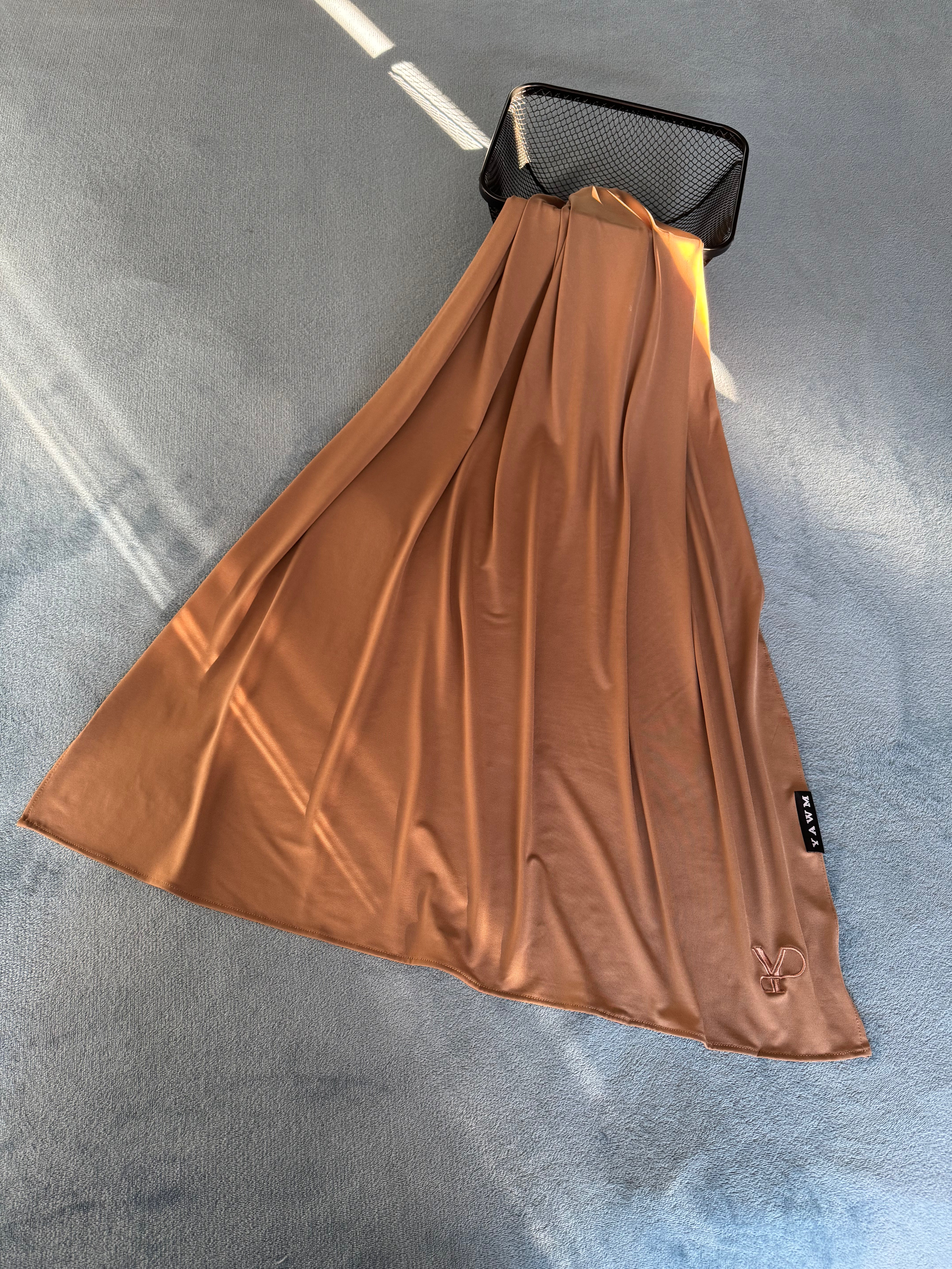 LIQUID JERSEY SCARF WALNUT